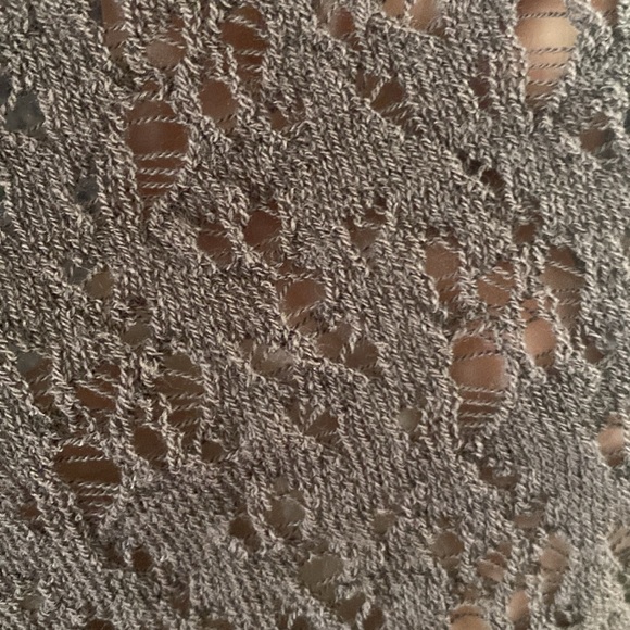 Eileen Fisher Brown Open Lacey Knit Wool Cardigan Size XS 100% wool - Picture 4 of 10